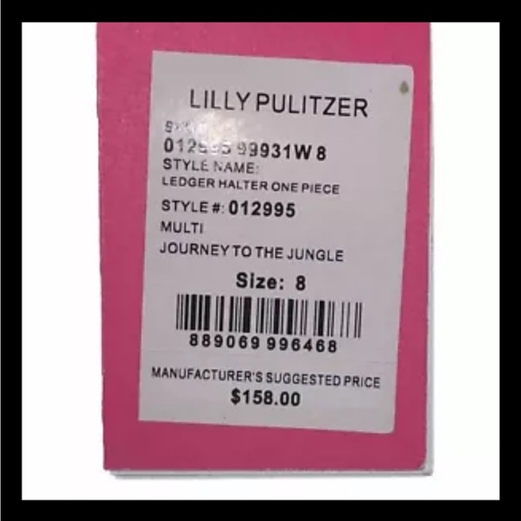 NWT Lilly Pulitzer Ledger Journey To Jungle Floral Halter One Piece Swimsuit - Picture 7 of 8